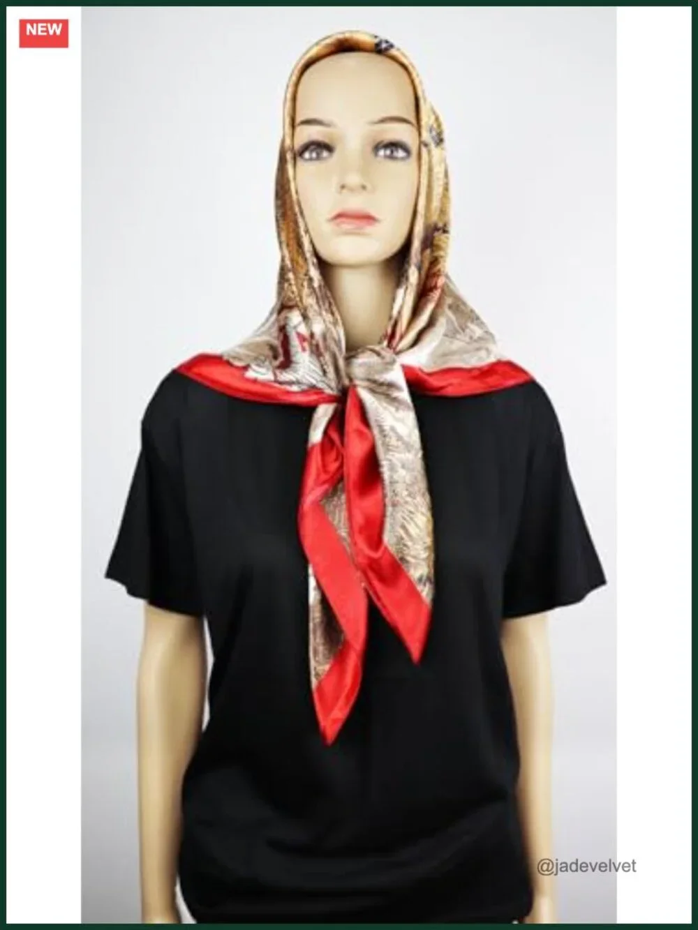 Satin Head Scarf for Women Silk Like Hair Scarf 35x35 in Square Bandana